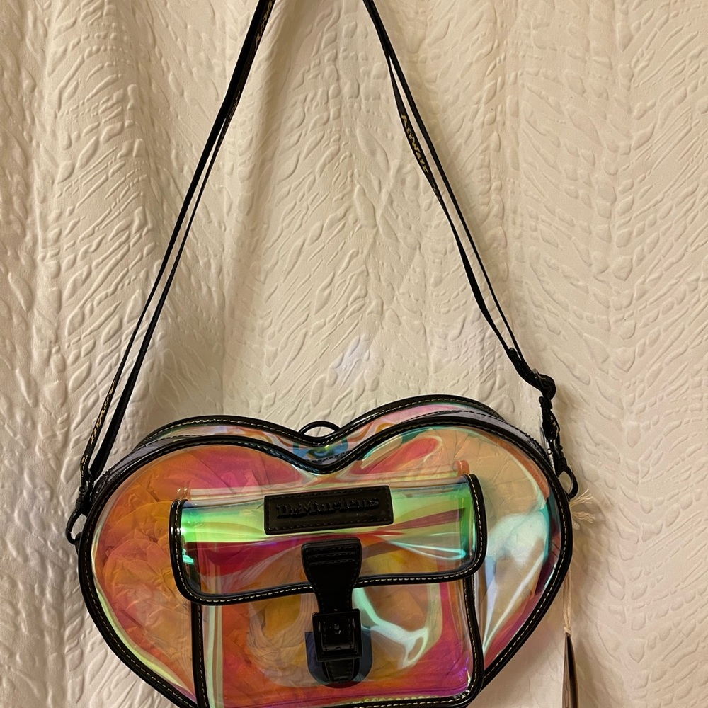 Dr. Martens Heart Shaped Iridescent Transparent Backpack - NWT * - Picture 3 of 10